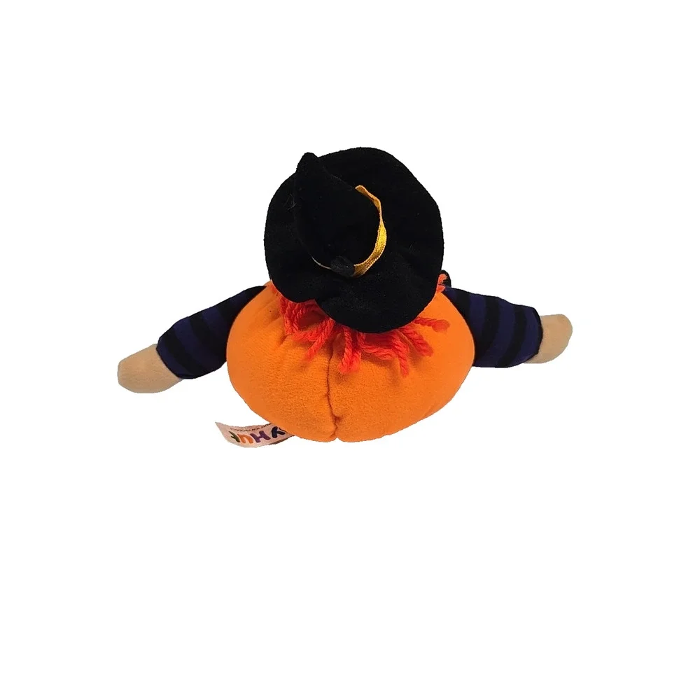 Toy Hut Vintage Halloween Witch Pumpkin Jack O Lantern Plush Stuffed Toy 6 Inch